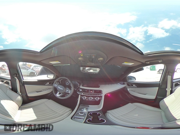 2022 Genesis G70 3.3T with VIN KMTG54TE7NU100743, listed as a Copart auction lot 71376494 with 23,561 mi miles and Salvage Title. Bid and sale history available at carsss.com. Image 12.
