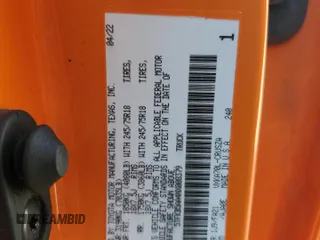 2022 Toyota Tundra SR z VIN 5TFKB5AA4NX008379, wystawiony jako Copart lot #53717915 z przebiegiem 56 199 mil mil oraz Szkoda całkowita • Salvage title. Historia ofert i sprzedaży dostępna na DreamBid. Obrazek 12.