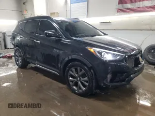 2017 Hyundai Santa Fe Ultimate with VIN 5XYZWDLA6HG501546, listed as a Copart auction lot 43372955 with 80,120 mi miles and Salvage title. Bid and sale history available at DreamBid. Image 4.