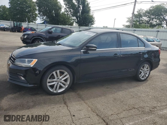 2015 Volkswagen Jetta SEL z VIN 3VWL17AJ2FM281957, wystawiony jako Copart lot #65836185 z przebiegiem 82 478 mil mil oraz Czysty tytuł • Clean title. Historia ofert i sprzedaży dostępna na DreamBid. Obrazek 1.