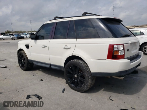 2008 Land Rover Range Rover Sport SC with VIN SALSH23468A186959, listed as a Copart auction lot 49386625 with 0 mi miles and Salvage Title. Bid and sale history available at carsss.com. Image 2.