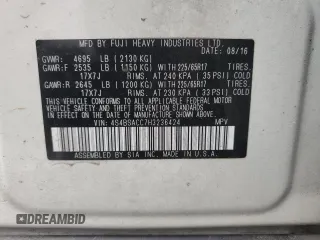 2017 Subaru Outback Premium с VIN 4S4BSACC7H3236424, выставлен на аукционе Copart как лот 64370715 с пробегом 115 785 миль миль и Списание • Salvage title. История ставок и продаж доступна на DreamBid. Изображение 13.