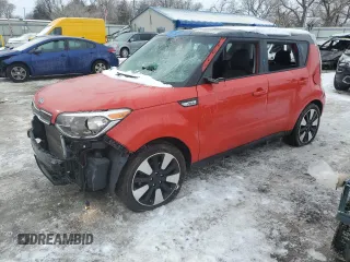 2017 Kia Soul + with VIN KNDJP3A59H7483700, listed as a Copart auction lot 87900925 with 74,717 mi miles and Salvage Title. Bid and sale history available at DreamBid. Image 1.