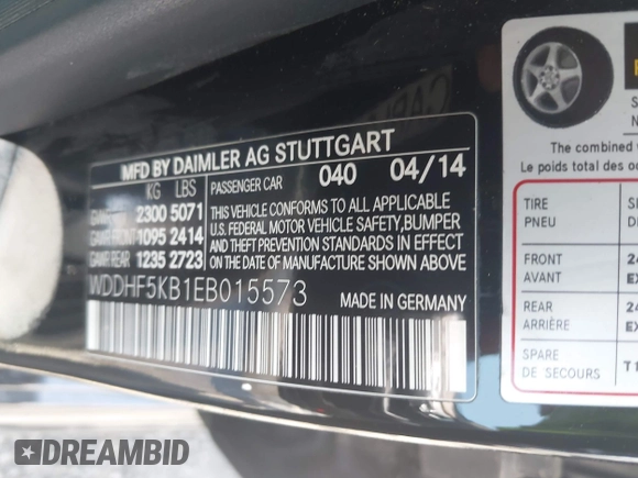 2014 Mercedes-Benz E 350 Sport with VIN WDDHF5KB1EB015573, listed as a IAAI auction lot 42731599 with 233,540 mi miles and . Bid and sale history available at DreamBid. Image 9.