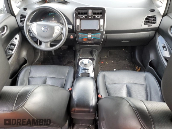 2015 Nissan LEAF SV with VIN 1N4AZ0CP9FC301558, listed as a Copart auction lot 45380735 with 67,474 mi miles and Salvage title. Bid and sale history available at DreamBid. Image 8.