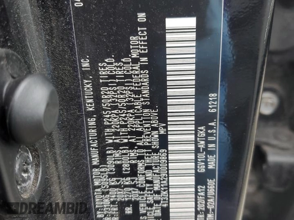 2009 Toyota Venza z VIN 4T3ZK11A29U009869, wystawiony jako Copart lot #85047314 z przebiegiem 320 509 mil mil oraz Szkoda całkowita • Salvage title. Historia ofert i sprzedaży dostępna na DreamBid. Obrazek 13.