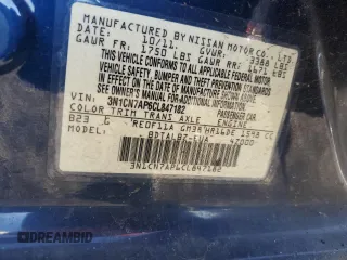 2012 Nissan Versa SV with VIN 3N1CN7AP6CL847182, listed as a Copart auction lot 47076275 with 137,493 mi miles and Salvage Title. Bid and sale history available at carsss.com. Image 14.