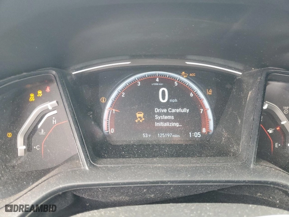 2019 Honda Civic Hatchback Sport with VIN SHHFK7G41KU227657, listed as a Copart auction lot 49417075 with 125,197 mi miles and Salvage Title. Bid and sale history available at carsss.com. Image 9.