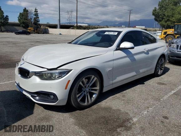 2019 BMW 4 Series 430i with VIN WBA4W3C51KAG91402, listed as a Copart auction lot 47631785 with 81,039 mi miles and Salvage Title. Bid and sale history available at carsss.com. Image 1.