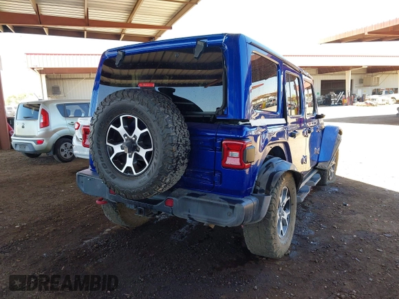 2020 Jeep Wrangler Unlimited Rubicon z VIN 1C4HJXFG1LW234257, wystawiony jako IAAI lot #42269173 z przebiegiem 44 335 mil mil oraz . Historia ofert i sprzedaży dostępna na DreamBid. Obrazek 4.