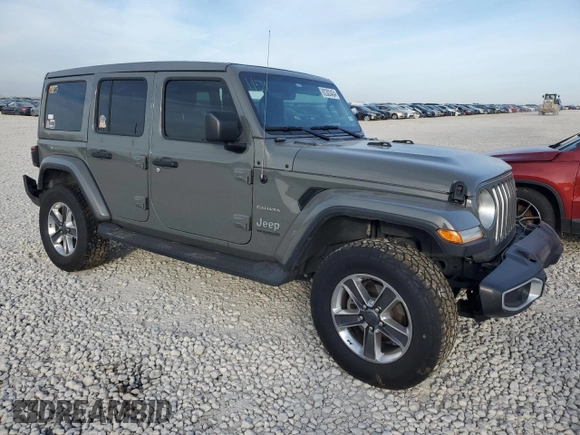 2020 Jeep Wrangler Unlimited Sahara Altitude with VIN 1C4HJXEG2LW206453, listed as a Copart auction lot 82303434 with 51,559 mi miles and Salvage title. Bid and sale history available at DreamBid. Image 4.