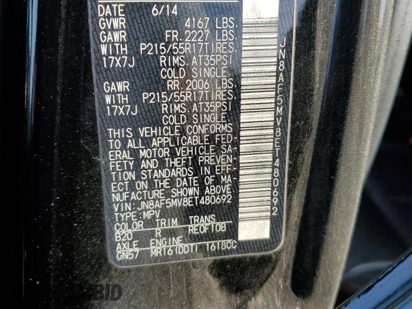 2014 Nissan Juke S with VIN JN8AF5MV8ET480692, listed as a Copart auction lot 47497285 with Not Provided miles and Salvage Title. Bid and sale history available at carsss.com. Image 12.