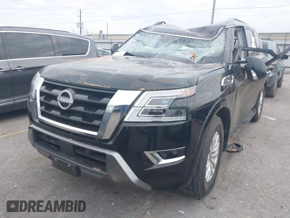 2023 Nissan Armada SV with VIN JN8AY2AC9P9183796, listed as a IAAI auction lot 41235807 with Not Provided miles. Bid and sale history available at carsss.com. Image 2.