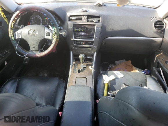 2012 Lexus IS 250 with VIN JTHBF5C20C5158958, listed as a Copart auction lot 60588455 with 145,085 mi miles and Salvage title. Bid and sale history available at DreamBid. Image 8.
