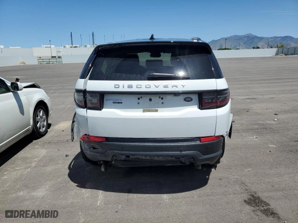 2020 Land Rover Discovery Sport S with VIN SALCJ2FX7LH837708, listed as a Copart auction lot 57229844 with 37,158 mi miles and Salvage Title. Bid and sale history available at carsss.com. Image 6.