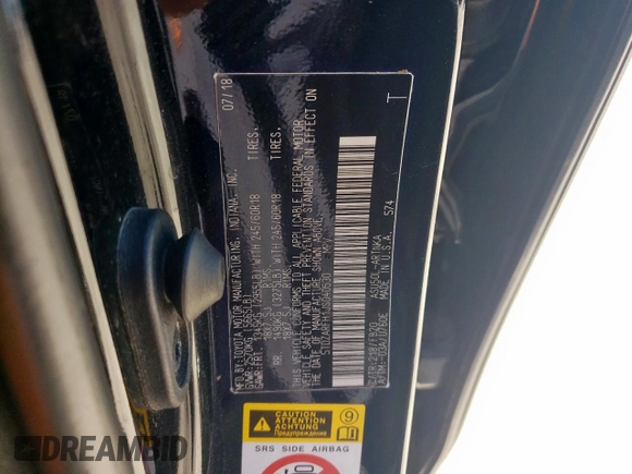 2018 Toyota Highlander LE with VIN 5TDZARFH1JS040530, listed as a Copart auction lot 57434705 with 112,912 mi miles and Salvage title. Bid and sale history available at DreamBid. Image 13.