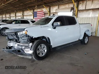 2021 Chevrolet Silverado 1500 LT with VIN 1GCPWCET9MZ371354, listed as a Copart auction lot 48600415 with 60,092 mi miles and Salvage Title. Bid and sale history available at DreamBid. Image 1.