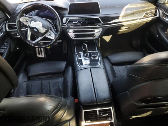 2019 BMW 7 Series 750i with VIN WBA7F0C59KGM25051, listed as a Copart auction lot 87285534 with Not Provided miles and Salvage Title. Bid and sale history available at DreamBid. Image 8.