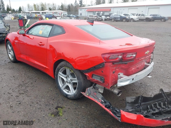 2022 Chevrolet Camaro 1LT with VIN 1G1FB1RX0N0112968, listed as a IAAI auction lot 39074668 with 45,835 mi miles. Bid and sale history available at carsss.com. Image 3.