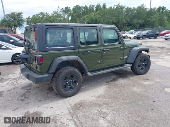 2021 Jeep Wrangler Unlimited Sport S с VIN 1C4HJXDNXMW553207, выставлен на аукционе IAAI как лот 42791218 с пробегом 69 770 миль миль и . История ставок и продаж доступна на DreamBid. Изображение 4.