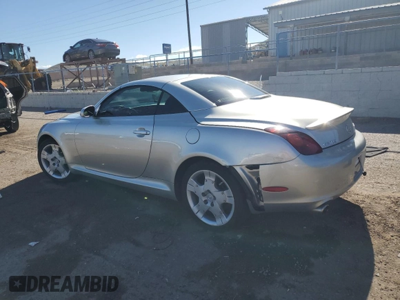 2003 Lexus SC 430 with VIN JTHFN48Y530046536, listed as a Copart auction lot 62746945 with 90,199 mi miles and Salvage title. Bid and sale history available at DreamBid. Image 2.