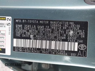 2007 Toyota Corolla CE with VIN 2T1BR32E07C722674, listed as a IAAI auction lot 42044075 with 171,652 mi miles and . Bid and sale history available at carsss.com. Image 12.