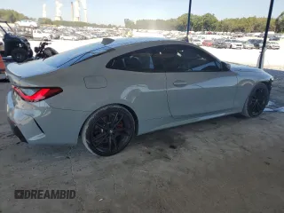2022 BMW 4 Series 430i with VIN WBA53AP02NCK07114, listed as a Copart auction lot 72382224 with 45,268 mi miles and Salvage Title. Bid and sale history available at carsss.com. Image 3.