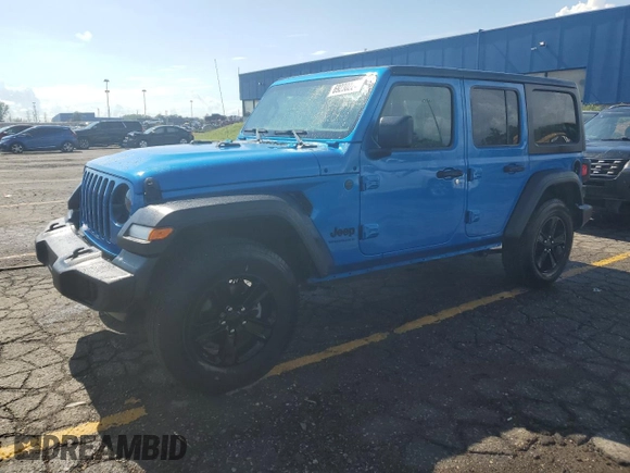2023 Jeep Wrangler Sport with VIN 1C4HJXDN6PW543133, listed as a Copart auction lot 69230224 with 5,370 mi miles and Clean Title. Bid and sale history available at DreamBid. Image 1.