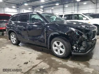 2021 Toyota Highlander L with VIN 5TDBZRBH3MS535784, listed as a Copart auction lot 44728705 with 37,741 mi miles and Non Repairable. Bid and sale history available at carsss.com. Image 4.