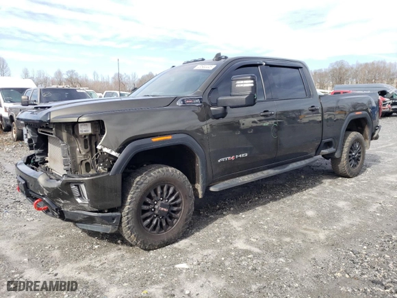 2023 GMC Sierra 2500HD AT4 with VIN 1GT49PE70PF187396, listed as a Copart auction lot 43544445 with 27,432 mi miles and Salvage Title. Bid and sale history available at carsss.com. Image 1.