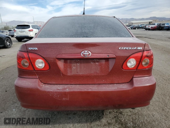 2005 Toyota Corolla CE with VIN 1NXBR32E35Z548322, listed as a Copart auction lot 50912035 with 110,663 mi miles and Salvage Title. Bid and sale history available at DreamBid. Image 6.