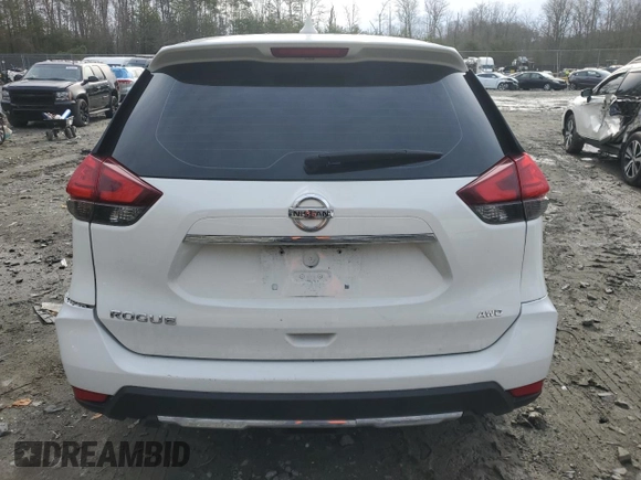 2017 Nissan Rogue SV with VIN KNMAT2MV6HP546897, listed as a Copart auction lot 47996195 with 203,585 mi miles and Salvage Title. Bid and sale history available at carsss.com. Image 6.