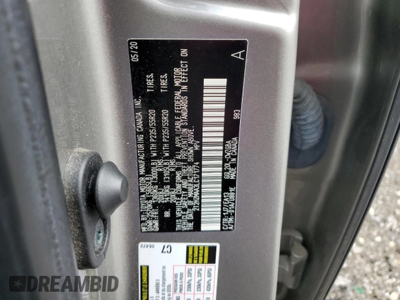2020 Lexus RX 350 with VIN 2T2HZMAA3LC171774, listed as a Copart auction lot 64648955 with 99,773 mi miles and Salvage title. Bid and sale history available at DreamBid. Image 13.