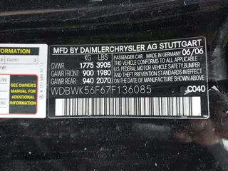 2007 Mercedes-Benz SLK 350 z VIN WDBWK56F67F136085, wystawiony jako IAAI lot #42380601 z przebiegiem 112 246 mil mil oraz . Historia ofert i sprzedaży dostępna na DreamBid. Obrazek 9.