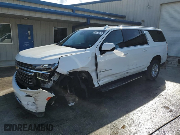 2023 Chevrolet Suburban LT with VIN 1GNSCCKDXPR376204, listed as a Copart auction lot 85053734 with 48,444 mi miles and Clean Title. Bid and sale history available at DreamBid. Image 1.