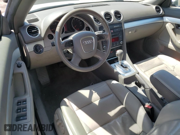 2008 Audi A4 2.0T with VIN WAUAF48H58K016812, listed as a Copart auction lot 52417745 with 84,468 mi miles and Salvage title. Bid and sale history available at DreamBid. Image 8.