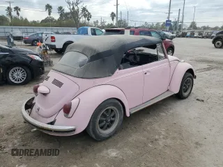 1968 Volkswagen Beetle with VIN 158471748, listed as a Copart auction lot 74748374 with Not Provided miles and Salvage Title. Bid and sale history available at DreamBid. Image 3.
