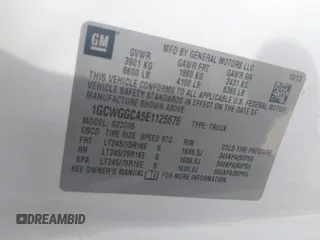 2014 Chevrolet Express Cargo with VIN 1GCWGGCA5E1125676, listed as a IAAI auction lot 42234161 with 285,045 mi miles and . Bid and sale history available at DreamBid. Image 9.