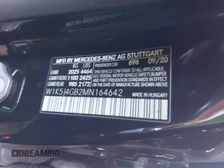 2021 Mercedes-Benz CLA 250 with VIN W1K5J4GB2MN164642, listed as a IAAI auction lot 42021946 with 46,521 mi miles and . Bid and sale history available at DreamBid. Image 9.