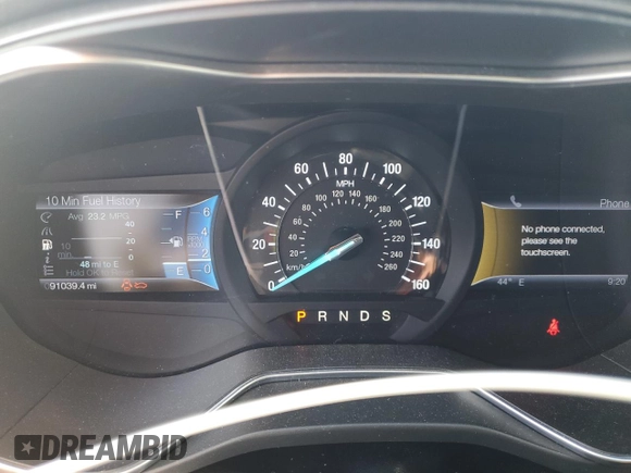 2013 Ford Fusion Titanium with VIN 3FA6P0D95DR130334, listed as a Copart auction lot 50046445 with 91,039 mi miles and Salvage Title. Bid and sale history available at carsss.com. Image 9.