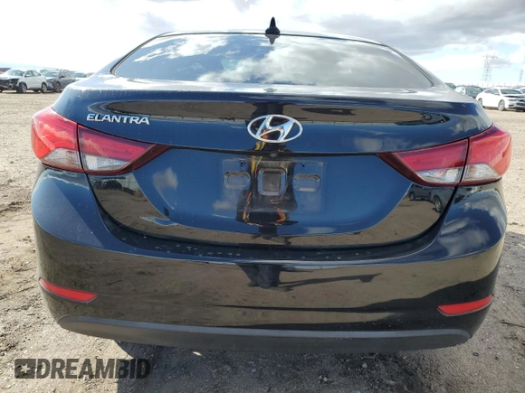2015 Hyundai Elantra SE with VIN 5NPDH4AEXFH625500, listed as a Copart auction lot 45557515 with 183,311 mi miles and Salvage Title. Bid and sale history available at carsss.com. Image 6.
