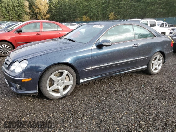2007 Mercedes-Benz CLK-Class 5.5L with VIN WDBTJ72H87F209482, listed as a Copart auction lot 78612784 with 85,107 mi miles and Salvage Title. Bid and sale history available at carsss.com. Image 1.