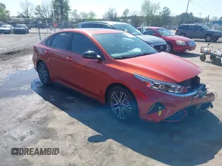 2023 Kia Forte GT-Line with VIN 3KPF54AD3PE612750, listed as a IAAI auction lot 41963327 with 46,176 mi miles. Bid and sale history available at carsss.com. Image 1.