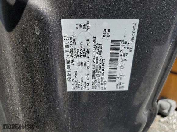 2004 Ford Ranger XL with VIN 1FTYR14U24PA06570, listed as a Copart auction lot 48338985 with 197,564 mi miles and Salvage Title. Bid and sale history available at carsss.com. Image 12.
