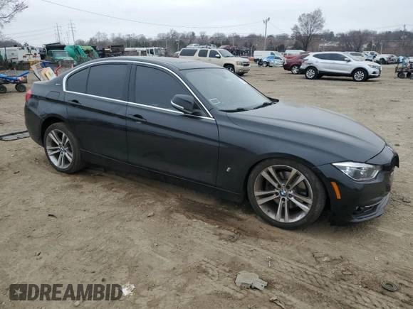 2017 BMW 3 Series 330e iPerformance with VIN WBA8E1C58HK895185, listed as a Copart auction lot 49287055 with 61,391 mi miles and Salvage Title. Bid and sale history available at carsss.com. Image 4.