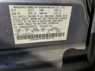 2008 Nissan Maxima 3.5 SE with VIN 1N4BA41E98C803316, listed as a Copart auction lot 75335324 with 82,782 mi miles and Salvage Title. Bid and sale history available at carsss.com. Image 12.