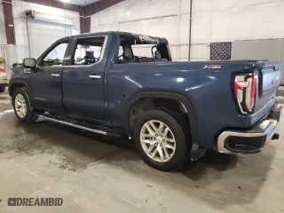 2019 GMC Sierra 1500 SLT with VIN 3GTU9DED9KG198098, listed as a Copart auction lot 45644995 with 0 mi miles and Salvage Title. Bid and sale history available at carsss.com. Image 2.