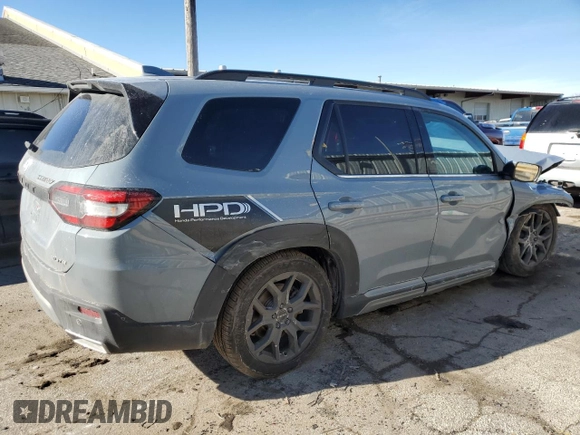 2023 Honda Pilot Elite z VIN 5FNYG1H89PB025683, wystawiony jako Copart lot #43177495 z przebiegiem Nie podano mil oraz Szkoda całkowita • Salvage title. Historia ofert i sprzedaży dostępna na DreamBid. Obrazek 3.