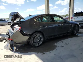 2019 Genesis G70 2.0T Advanced with VIN KMTG34LA2KU035041, listed as a Copart auction lot 52457484 with 43,490 mi miles and Salvage Title. Bid and sale history available at carsss.com. Image 3.