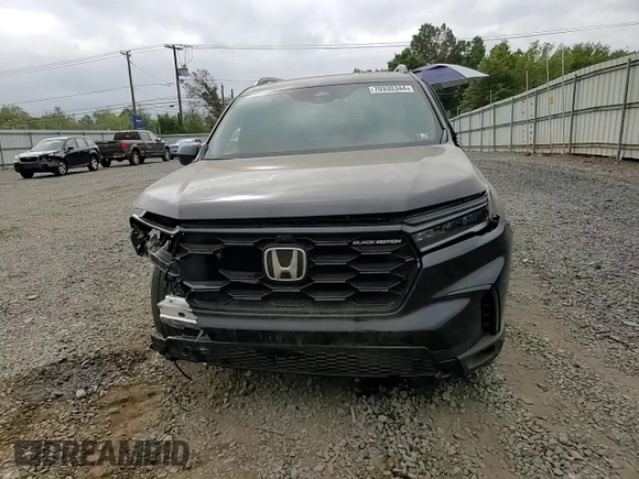 2025 Honda Pilot Black Edition with VIN 5FNYG1H92SB036901, listed as a Copart auction lot 75697454 with 5,994 mi miles and Salvage Title. Bid and sale history available at carsss.com. Image 11.